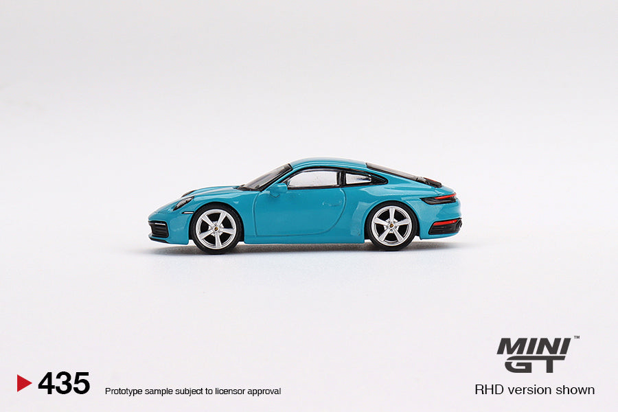 Mini GT Porsche 911 (992) Carrera S Miami Blue - MGT00435 1:64