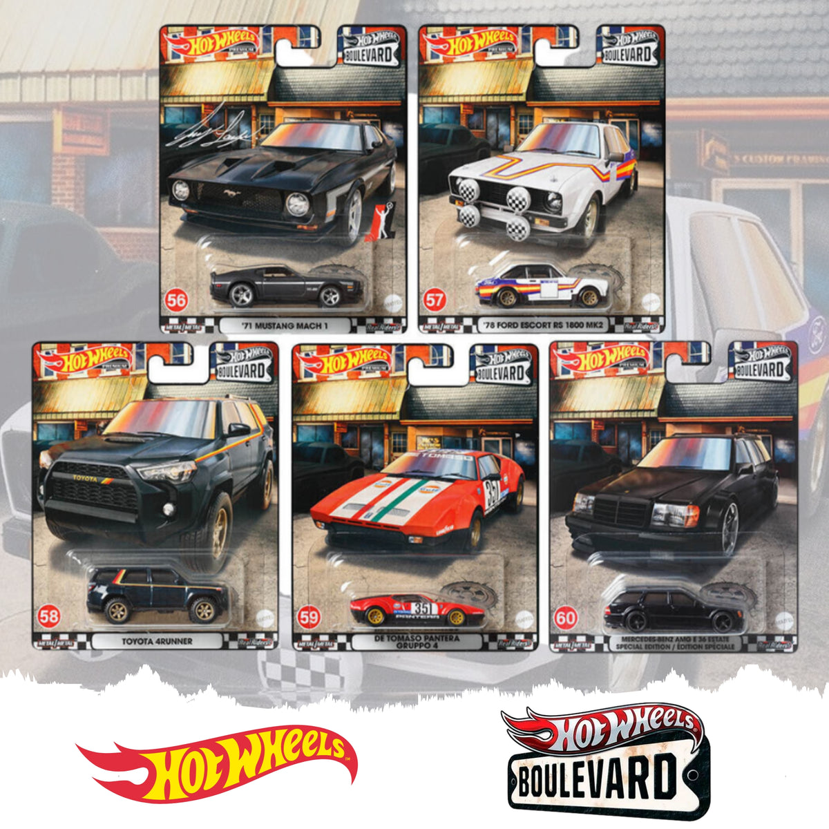 Hot Wheels Premium Boulevard Set of 5, GJT68-979M #56-#60