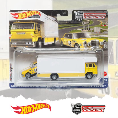 Hot Wheels Premium Car Culture Team Transport, FLF56 - HCR32 - 300 SEL AMG & Flyer