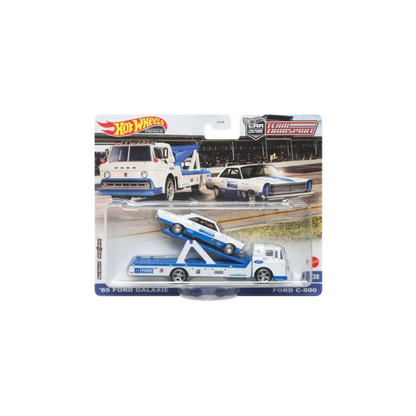 Hot Wheels Premium Car Culture Team Transport, FLF56 - HCR33 - '65 Ford Galaxie & Ford C-800