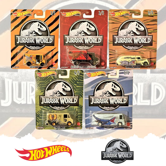 Hot Wheels Premium Pop Culture Jurassic World Set of 5, DLB45-979Q