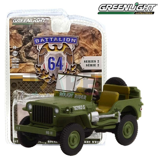 Greenlight Battalion 64 Series 2 - U.S. Army World War II - Rough Rider Jeep - 61020-A 1:64