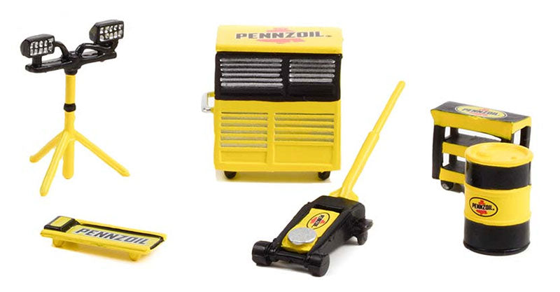 Greenlight Auto Body Shop - Shop Tool Accessories Series 5 - Pennzoil - 16140-A 1:64