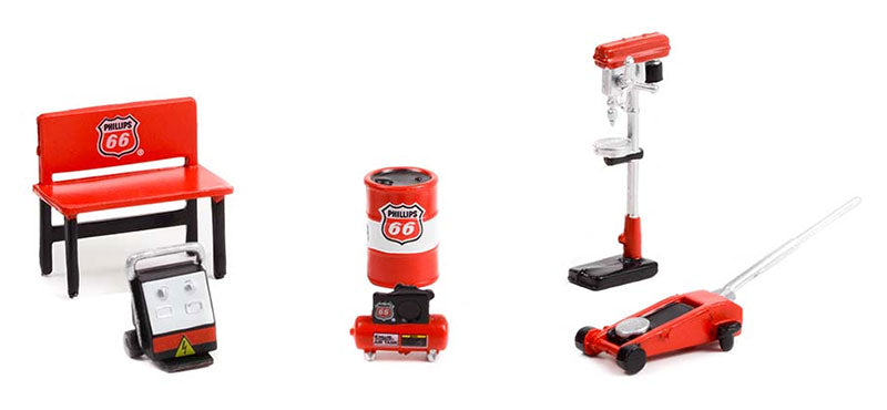 Greenlight Auto Body Shop - Shop Tool Accessories Series 5 - Phillips 66 - 16140-B 1:64