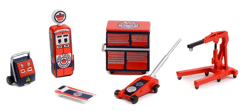 Greenlight Auto Body Shop - Shop Tool Accessories Series 5 - Red Crown Gasoline - 16140-C 1:64