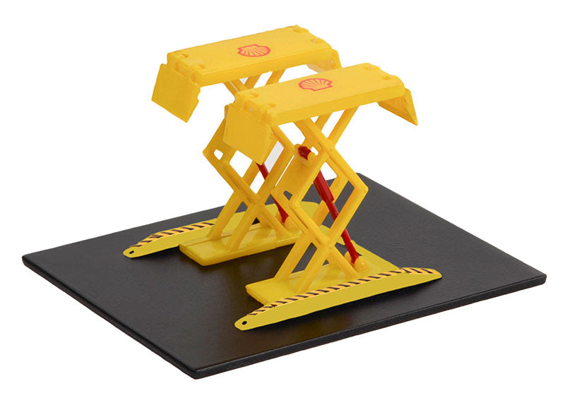 Greenlight Auto Body Shop - Automotive Double Scissor Lifts Series 1 - Shell Oil - 16160-C 1:64