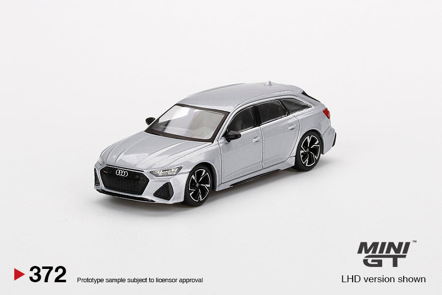 Mini GT Audi RS 6 Avant Carbon Black Edition Florett Silver - MGT00372 1:64
