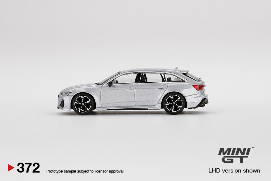 Mini GT Audi RS 6 Avant Carbon Black Edition Florett Silver - MGT00372 1:64