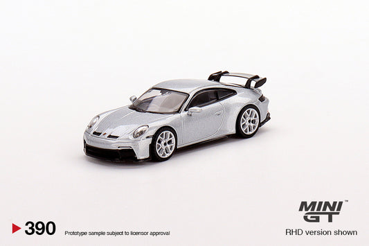 Mini GT Porsche 911 (992) GT3 GT Silver Metallic - MGT00390 1:64