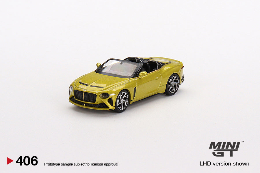 Mini GT Bentley Mulliner Bacalar Yellow Flame - MGT00406 1:64