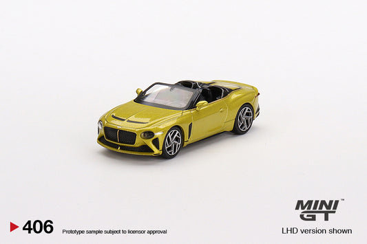 Mini GT Bentley Mulliner Bacalar Yellow Flame - MGT00406 1:64