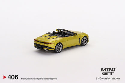 Mini GT Bentley Mulliner Bacalar Yellow Flame - MGT00406 1:64