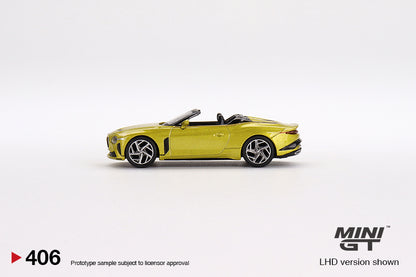 Mini GT Bentley Mulliner Bacalar Yellow Flame - MGT00406 1:64