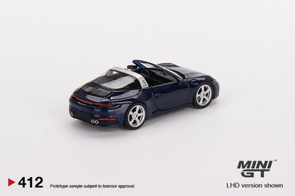 Mini GT Porsche 911 Targa 4S Gentian Blue Metallic - MGT00412 1:64