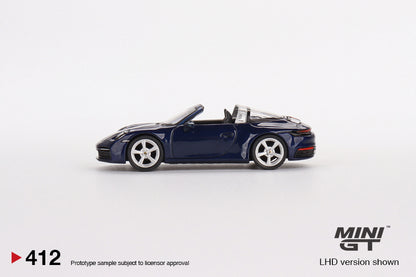 Mini GT Porsche 911 Targa 4S Gentian Blue Metallic - MGT00412 1:64