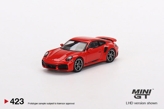 Mini GT Porsche 911 Turbo S Guards Red - MGT00423 1:64