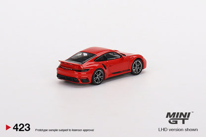 Mini GT Porsche 911 Turbo S Guards Red - MGT00423 1:64