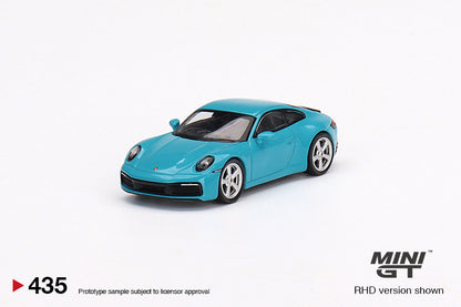 Mini GT Porsche 911 (992) Carrera S Miami Blue - MGT00435 1:64