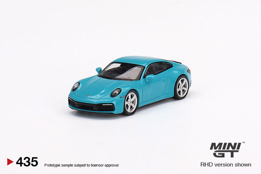 Mini GT Porsche 911 (992) Carrera S Miami Blue - MGT00435 1:64