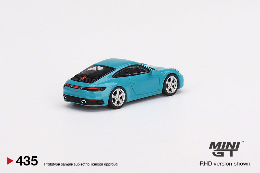 Mini GT Porsche 911 (992) Carrera S Miami Blue - MGT00435 1:64