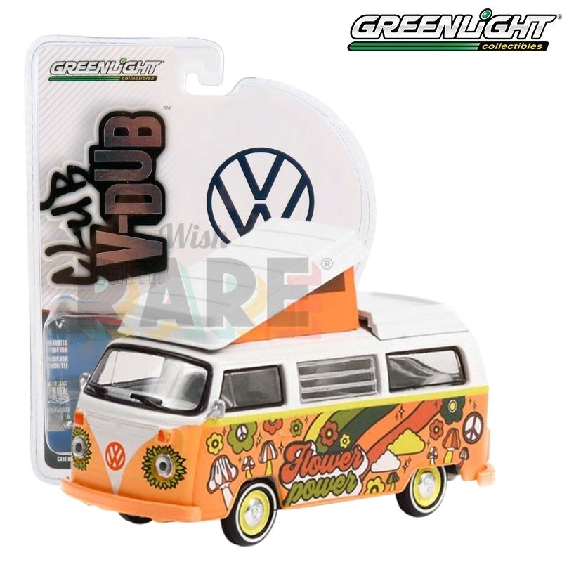 Greenlight Club Vee Dub Series 14 - Flower Power - 1973 Volkswagen Type 2 Westfalia Campmobile - 36050-C 1:64