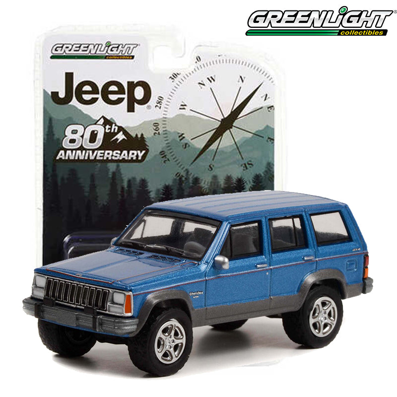 Greenlight Anniversary Collection Series 14 - 1991 Jeep Cherokee, Jeep 80th Anniversary - 28100-D 1:64