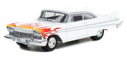 Greenlight Flames The Series- 1957 Plymouth Belvedere White with Flames - 30362 1:64