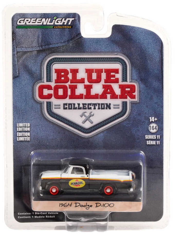 Greenlight Blue Collar Collection Series 11  - Pennzoil - 1964 Dodge D-100 Pickup - 35240-A 1:64