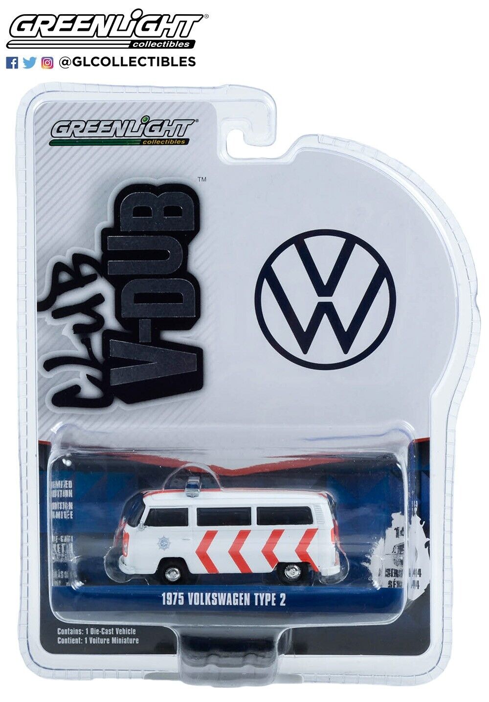 Greenlight Club Vee Dub Series 14 - Policia Militar Brazil - 1972 Volkswagen Type 2 - 36050-B 1:64