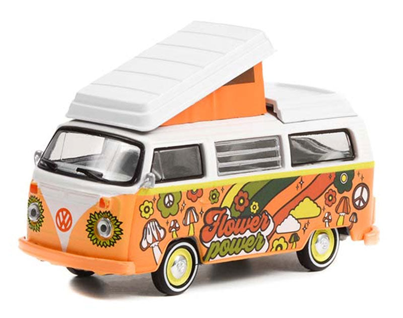 Greenlight Club Vee Dub Series 14 - Flower Power - 1973 Volkswagen Type 2 Westfalia Campmobile - 36050-C 1:64