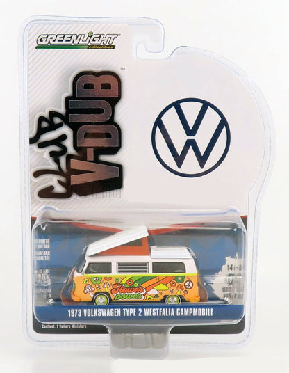 Greenlight Club Vee Dub Series 14 - Flower Power - 1973 Volkswagen Type 2 Westfalia Campmobile - 36050-C 1:64