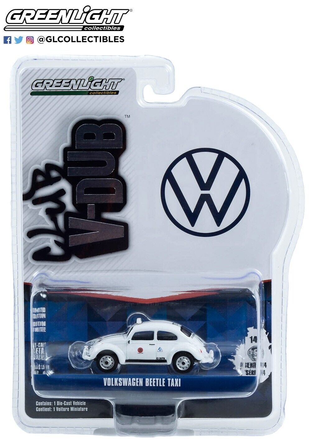 Greenlight Club Vee Dub Series 14 - Taxco, Mexico - Volkswagen Beetle Taxi - 36050-F 1:64