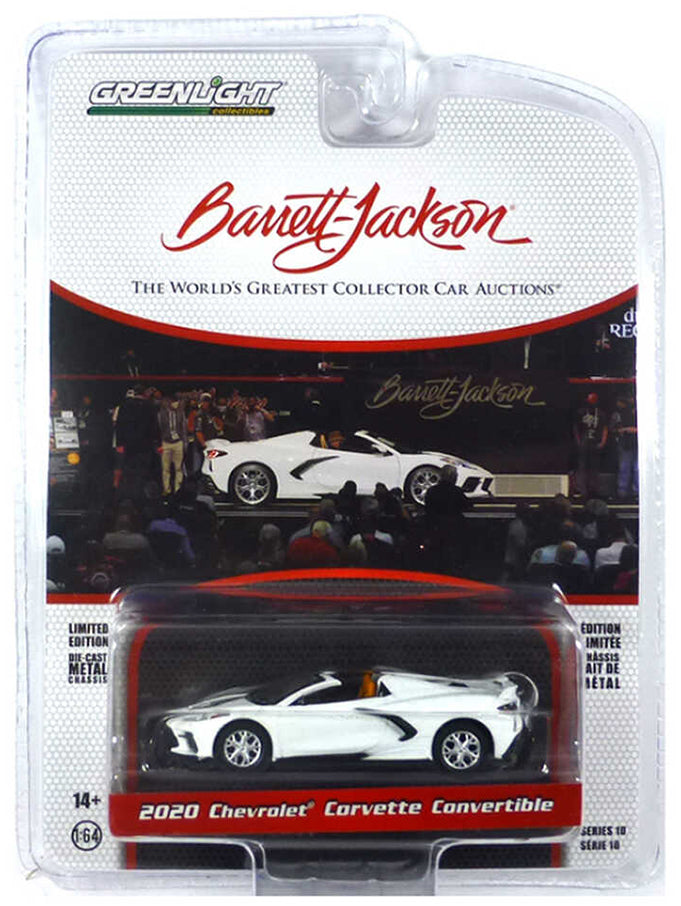 Greenlight Barrett Jackson Scottsdale Edition Series 10 - 2020 Chevrolet Corvette C8 Stingray Convertible -37260-F 1:64