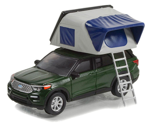 Greenlight The Great Outdoors Series 2 - 2022 Ford Explorer Limited with Modern Rooftop Tent - 38030-F 1:64