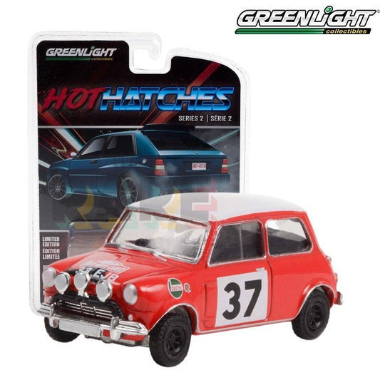 Greenlight Hot Hatches Series 2 - 1964 Monte Carlo Rally #37 - 1964 Morris Mini Cooper S - 63020-A 1:64