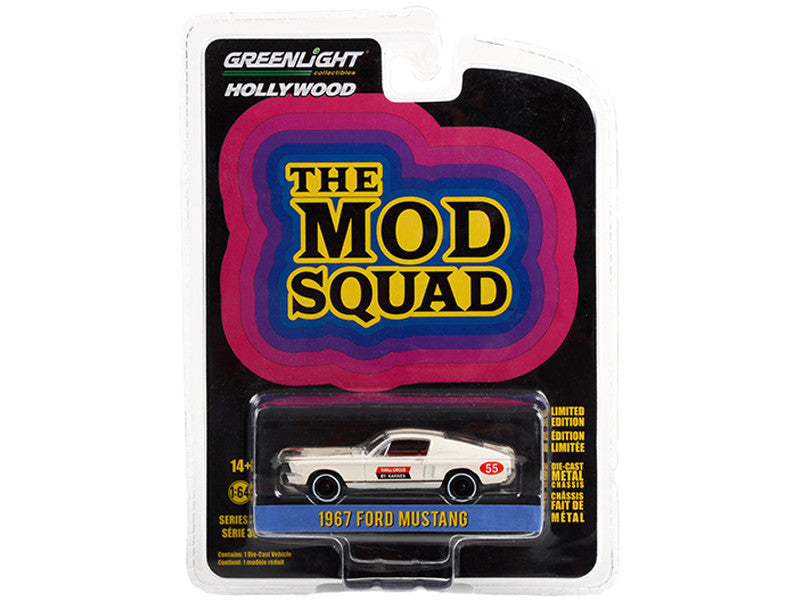 Greenlight Hollywood Series 36 - 1967 Ford Mustang Fastback #55, Thrill Circus by Karnes, The Mod Squad (TV Series 1968-1973) - 44960-A 1:64