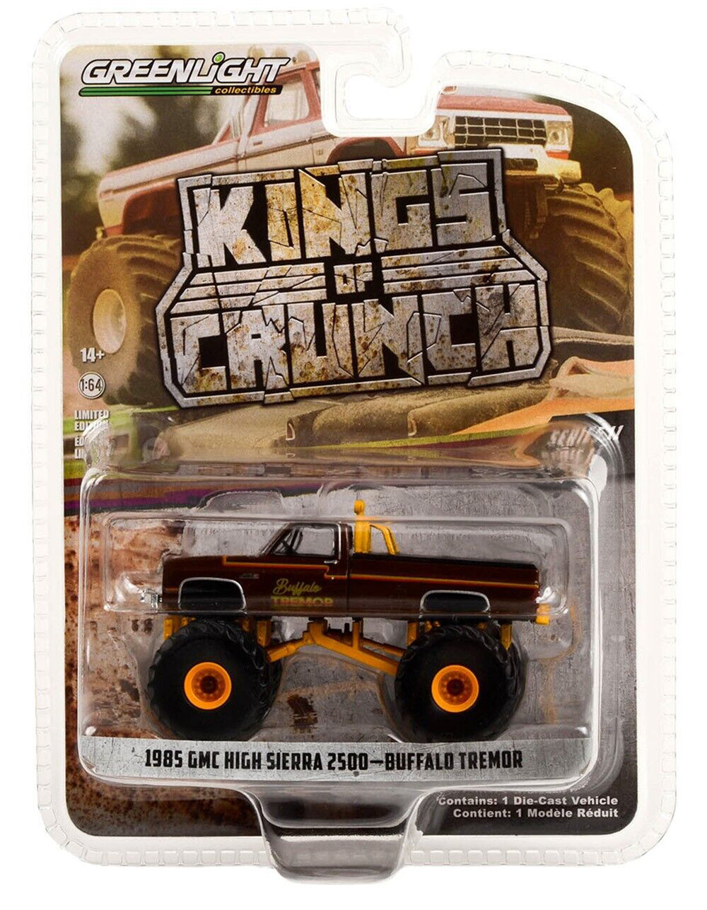 Greenlight Kings of Crunch Series 11  - Buffalo Tremor - 1985 GMC High Sierra 2500 Monster Truck - 49110-D 1:64