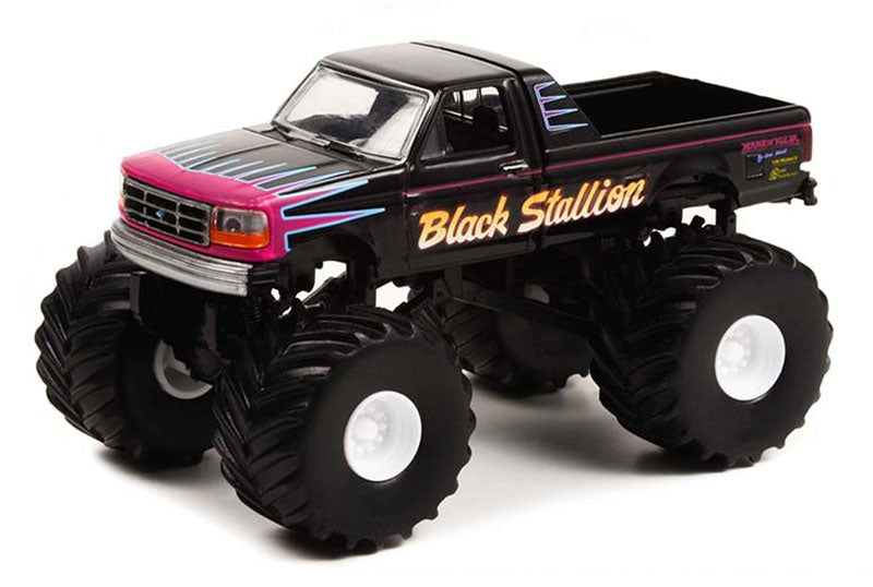 Greenlight Kings of Crunch Series 11  - Black Stallion - 1992 Ford F-250 Monster Truck - 49110-E 1:64