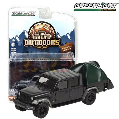 Greenlight The Great Outdoors Series 2 - 2021 Jeep Gladiator High Altitude with Modern Truck Bed Tent - 38030-E 1:64