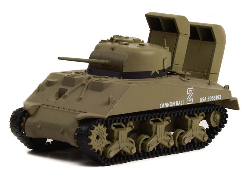 Greenlight Battalion 64 Series 2 - U.S. Army World War II - 1944 M4 Sherman Tank with Wading Gear - 61020-B 1:64
