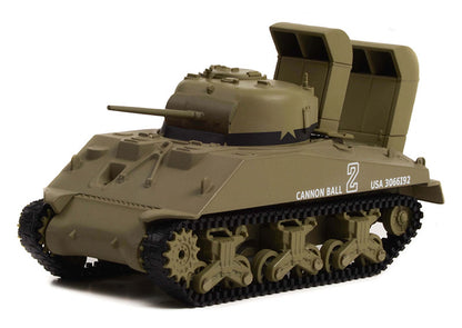 Greenlight Battalion 64 Series 2 - U.S. Army World War II - 1944 M4 Sherman Tank with Wading Gear - 61020-B 1:64