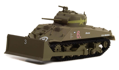 Greenlight Battalion 64 Series 2 - U.S. Army World War II - M4 Sherman Tank With Bulldozer - 61020-C 1:64