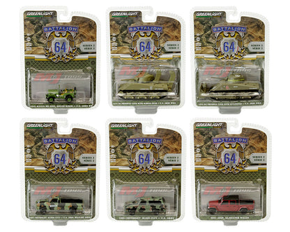 Greenlight Battalion 64 Series 2 - U.S. Army Military Police - 1985 Chevrolet M1008 CUCV Pickup - 61020-D 1:64