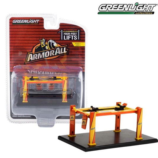 Greenlight Auto Body Shop - Four-Post Lifts Series 4 - Armor All - Four-Post Lift - 16150-A 1:64