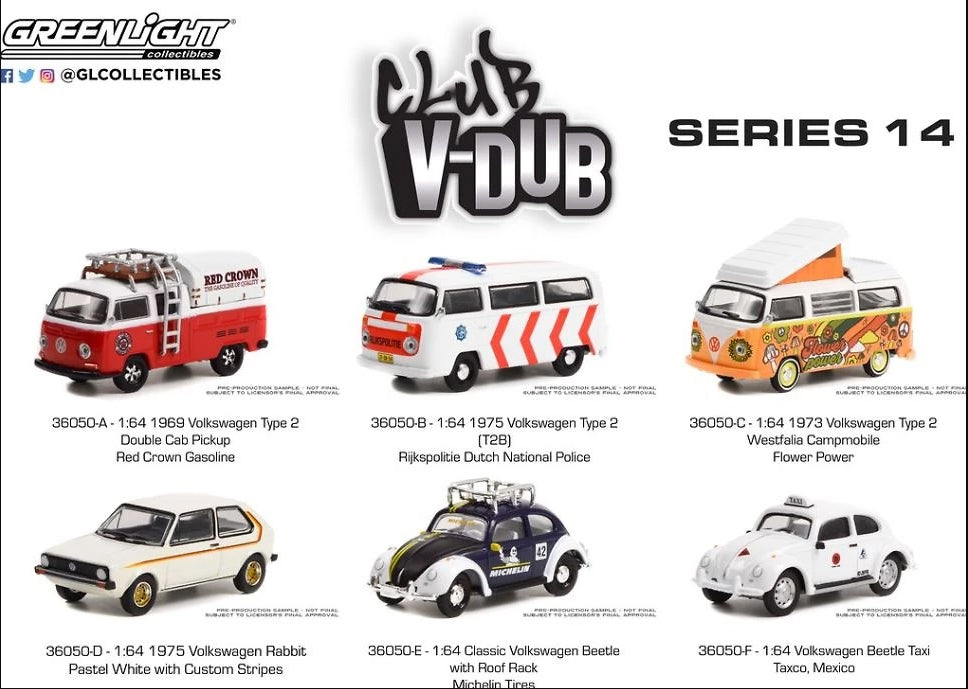 Greenlight Club Vee Dub Series 14 - 1975 Volkswagen Rabbit - 36050-D 1:64