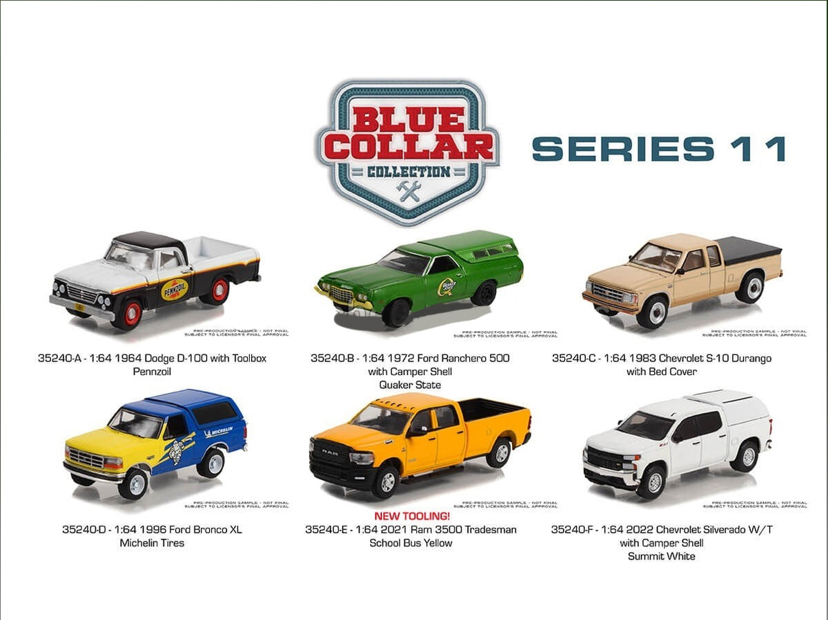 Greenlight Blue Collar Collection Series 11  - Michelin Tires - 1996 Ford Bronco XL - 35240-D 1:64