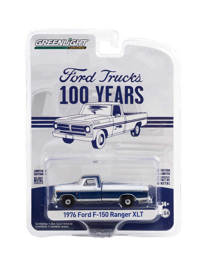 Greenlight Anniversary Collection Series 14 - 1976 Ford F-150 Ranger XLT Trailer Special, Ford Trucks 100 Years - 28100-C 1:64