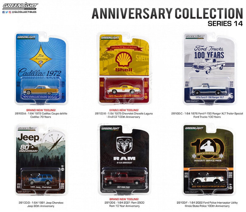 Greenlight Anniversary Collection Series 14 - 1976 Ford F-150 Ranger XLT Trailer Special, Ford Trucks 100 Years - 28100-C 1:64