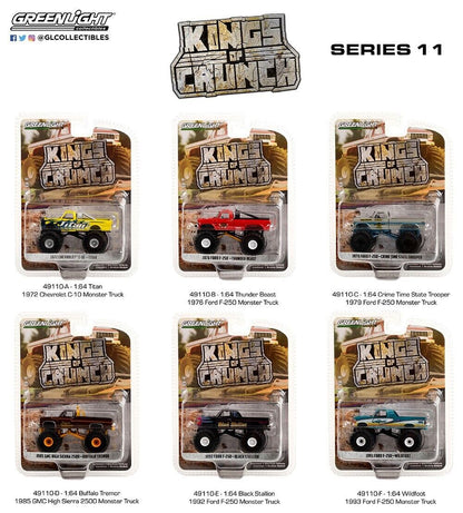 Greenlight Kings of Crunch Series 11  - Crime Time State Trooper - 1979 Ford F-250 Monster Truck - 49110-C 1:64